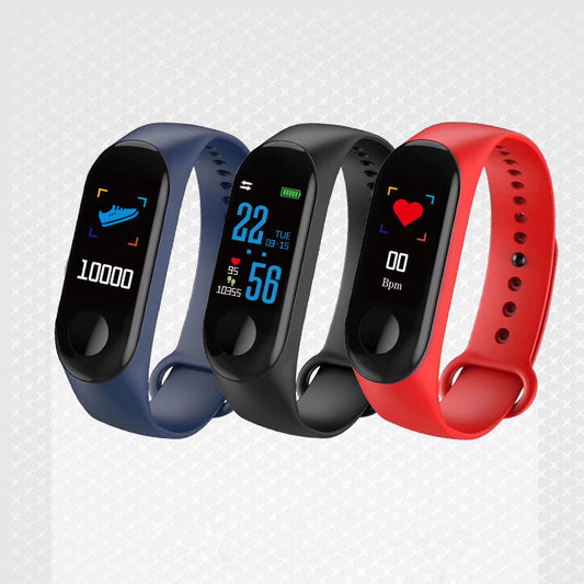 M3 Smart Bracelet M3 Color Screen Bracelet Heart Rate Blood Pressure Bluetooth Sports Pedometer